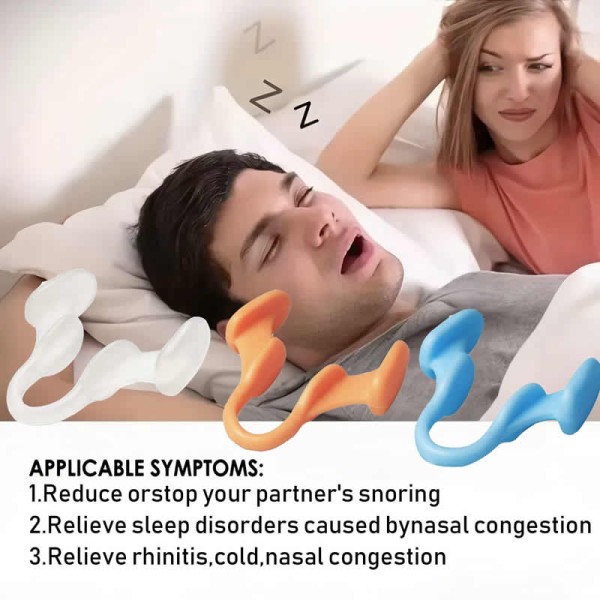 Absorbent Silicone Nasal Clip Dilator Breathing Nose Vents Sleep Snoring Relief Reusable Men Women