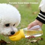 Bite-resistant Portable Dog Water Bottle Leak-Proof Pet Drinking Built-in Bowl Ideal Walking Hiking Travel