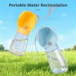 Bite-resistant Portable Dog Water Bottle Leak-Proof Pet Drinking Built-in Bowl Ideal Walking Hiking Travel