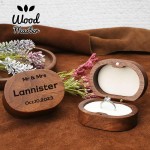 Gift Ready Ring Bearer Box Solid Wood Wedding Ceremony Holder Engraved Name Date Rustic Gift Boy