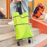 Sleek Foldable Shopping Bag Wheels Grocery Cart Tug Portable Large-capacity Men Women Household Supermarket