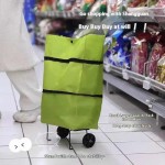 Sleek Foldable Shopping Bag Wheels Grocery Cart Tug Portable Large-capacity Men Women Household Supermarket