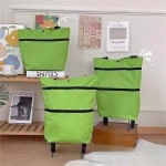 Sleek Foldable Shopping Bag Wheels Grocery Cart Tug Portable Large-capacity Men Women Household Supermarket