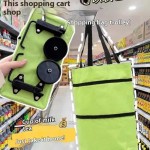 Sleek Foldable Shopping Bag Wheels Grocery Cart Tug Portable Large-capacity Men Women Household Supermarket