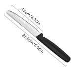 Heat Resistant Stainless Steel Serrated Steak knife Round Tip Fruit Vegetable Paring Kitchen Baking Toast Bread Knives