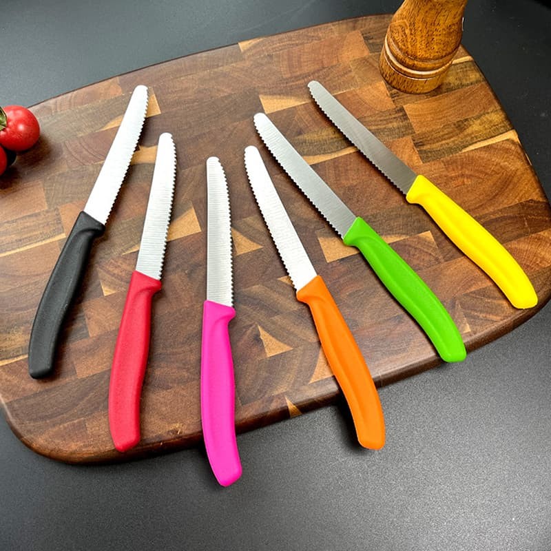 Heat Resistant Stainless Steel Serrated Steak knife Round Tip Fruit Vegetable Paring Kitchen Baking Toast Bread Knives