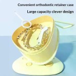Modern Design Retainer Case Mouthguard Organizer Box Dental Appliance Supplies Denture Fake Teeth Mouth Guard Container Storage