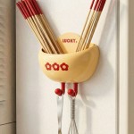 Space-saving Pieces Plastic Yuanbao Magnetic Storage Box Wall Mounted Punch-free Refrigerator Decorative Cute Pen Holder