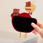 Space-saving Pieces Plastic Yuanbao Magnetic Storage Box Wall Mounted Punch-free Refrigerator Decorative Cute Pen Holder