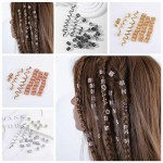 Gift Ready 28pcs set Decoration Alloy Hair Ring Clips Golden Curve Dirty Braid Buckles Silver Snake Dreadlocks Beads Daily