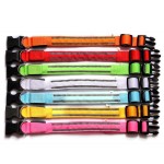 Lightweight USB Rechargeable Button Battery Dog Collar Light Luminous Flashing Glowing Nylon Reflective LED Night Safety Cats