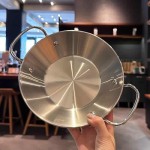 Compact Seafood Rice Pan Frying Stainless Steel Korean Commercial Plate 22cm