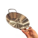 Compact Seafood Rice Pan Frying Stainless Steel Korean Commercial Plate 22cm