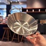 Compact Seafood Rice Pan Frying Stainless Steel Korean Commercial Plate 22cm