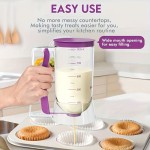 Easy To Clean 900ml Batter Dispenser Squeeze Handle Kitchen Gadget Cupcakes Waffles Pancakes Bakes Easy Fill Dispensing Bottle