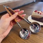 Durable Stainless Steel Spoon Long Handle Tableware Thicken Stirring Ice Retro Meal Serving Soup Dessert Dinner