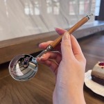Durable Stainless Steel Spoon Long Handle Tableware Thicken Stirring Ice Retro Meal Serving Soup Dessert Dinner