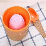 Comfortable Vibrant Color Ice Cream Bowls Spoons Dessert Sundae Dishes Set Birthday Holiday Party Favor Gift Decor