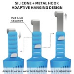 Sleek Multifunctional Hanging Toilet Tank Caddy Adjustable Bathroom Holder Deodorant Cleaning Tablets Storage Rack