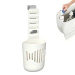 Sleek Multifunctional Hanging Toilet Tank Caddy Adjustable Bathroom Holder Deodorant Cleaning Tablets Storage Rack