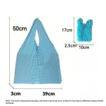 Sturdy Expansion Fold Pleated Flexible Stretch Mini Shopping Bag Large Capacity Bubble Elastic Portable Handbag Storage