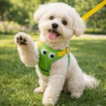 Anti-slip Dog Leash Big Eyes Cute Harness Adjustable Outdoor Travel Small Anti-Escape Cat Chest Puppy Accessories