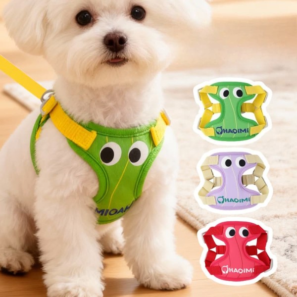 Anti-slip Dog Leash Big Eyes Cute Harness Adjustable Outdoor Travel Small Anti-Escape Cat Chest Puppy Accessories