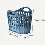 Premium Quality Collapsible Laundry Basket Maximize Space Portable Washing Tub Grey Pink Blue!