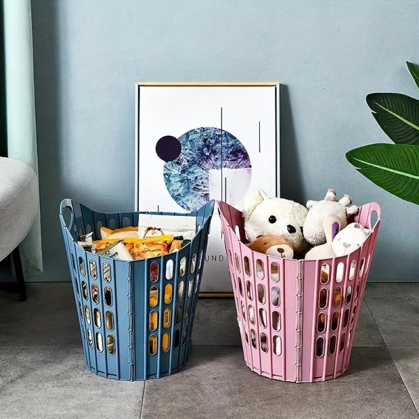 Premium Quality Collapsible Laundry Basket Maximize Space Portable Washing Tub Grey Pink Blue!