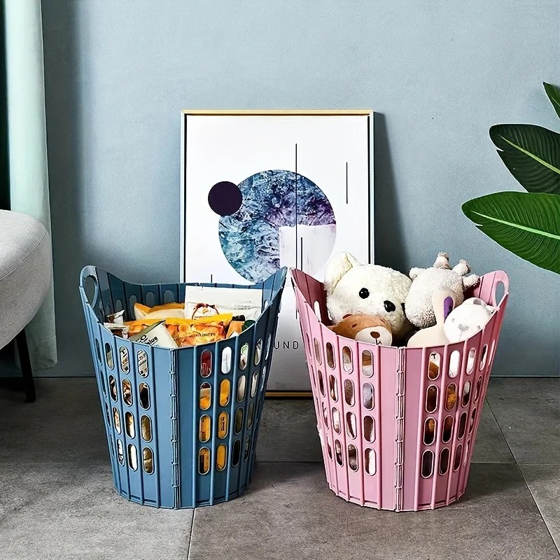 Premium Quality Collapsible Laundry Basket Maximize Space Portable Washing Tub Grey Pink Blue!