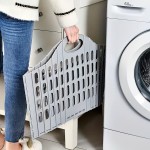 Premium Quality Collapsible Laundry Basket Maximize Space Portable Washing Tub Grey Pink Blue!