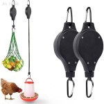 Sleek NexaHome Adjustable Retractable Plant Pulley Hanger Hook Hanging Flower Baskets Garden Pots Bird Feeder Outdoor Decor xkdae