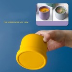 Compact 250ML Lunch Box Kids Salad Dressing Container Non-stick Silicone Lid Reusable Bento Ice Cube Mold