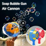 High Quality Air Cannon Soap Bubble Gun Novelty Toys Kids Outdoor Play Machine Handheld Multi Hole Interactive Maker Fun