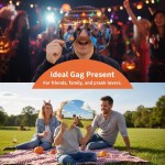 Eye-catching Mirror Face Mask Hilarious Effect Lightweight Design Perfect Prank Party Gag Gift Lovers