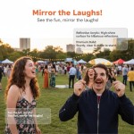 Eye-catching Mirror Face Mask Hilarious Effect Lightweight Design Perfect Prank Party Gag Gift Lovers