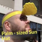 Sparkling Eye atching Hand Shaped Sun Hat Trendy 3D Interesting Adjustable Headband Novel Photo Props Camping Beach Party Travel