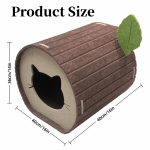 Soft Fun Felt Cave Cat House Tree Hole Semi-enclosed Scratching Post Wear-resistant Foldable Bed sleeping