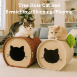 Soft Fun Felt Cave Cat House Tree Hole Semi-enclosed Scratching Post Wear-resistant Foldable Bed sleeping