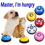 High Quality Cat Dog Trainer Pet Toys Bell Interactive Toy Called Dinner Small Bells Footprint Ring Feeding Reminder Teddy