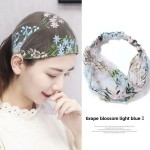 Breathable Floral Lace Mesh Headband Wide Turban Hair Scarf Cover Gray Breathable Face Wash Band Daily Headwear
