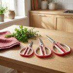 Sturdy Heavy Duty Multipurpose Scissors Size High-Carbon Steel Built-in Opener Non-Slip Grip Kitchen Crafting Gardening