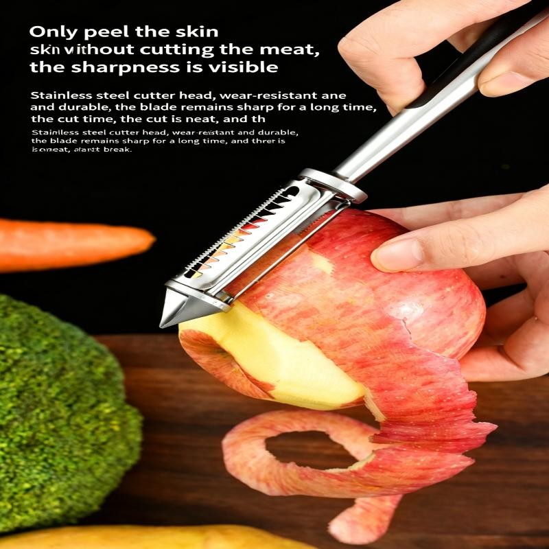 Heat Resistant 5-in-1 Vegetable Peeler Grater Bottle Opener Multi-Purpose Kitchen Tool Peeling Potatoes Carrots Ergonomic