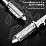 Heat Resistant 5-in-1 Vegetable Peeler Grater Bottle Opener Multi-Purpose Kitchen Tool Peeling Potatoes Carrots Ergonomic