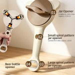 High Quality 4-in-1 Jar Opener Adjustable Stainless Steel Non-Slip Seniors Weak Hands Arthritis Left-Handed Fits Glass Sauce