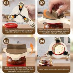 High Quality 4-in-1 Jar Opener Adjustable Stainless Steel Non-Slip Seniors Weak Hands Arthritis Left-Handed Fits Glass Sauce
