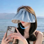 Durable Fashion Solid Color Sun Hat Women Summer Empty Large Brim UV Protection Foldable Fisherman Cap Girls Travel Outdoor