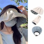 Durable Fashion Solid Color Sun Hat Women Summer Empty Large Brim UV Protection Foldable Fisherman Cap Girls Travel Outdoor