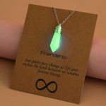 Eye-catching Natural stone luminous arrow water drop love cross pendant necklace hollow female Christmas giftfor girlfriend