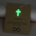 Eye-catching Natural stone luminous arrow water drop love cross pendant necklace hollow female Christmas giftfor girlfriend